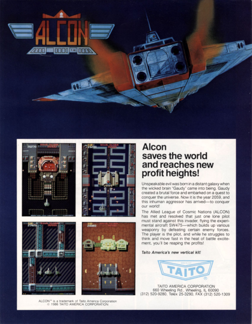 Alcon (US) Arcade Game Cover